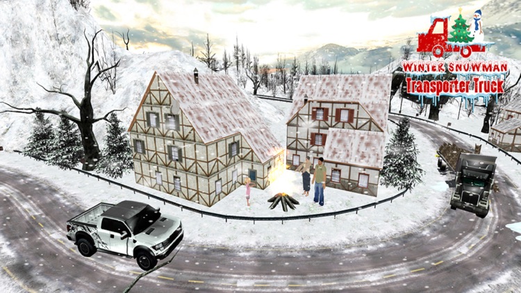 Winter Snow Giant Truck Drive screenshot-6