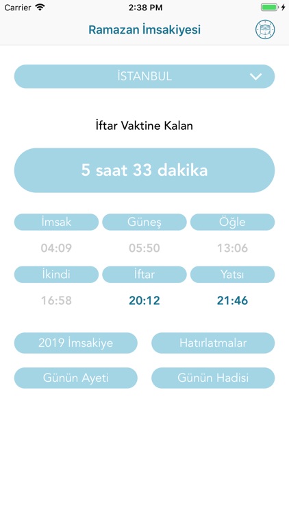 2019 İmsakiye