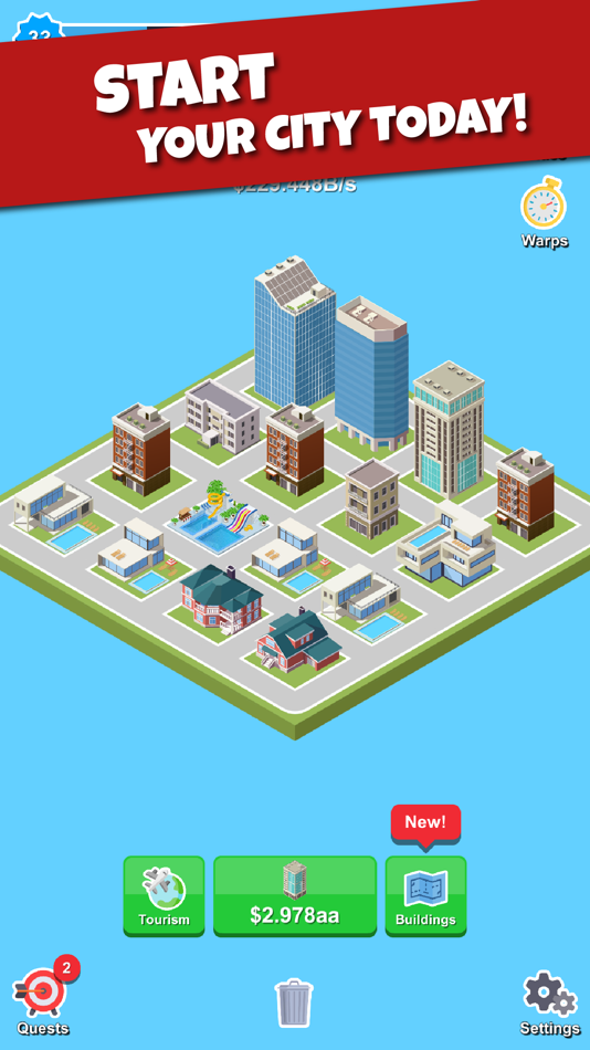 #5. Merge City - Idle Click Tycoon (iOS) By: Jeffrey Koers