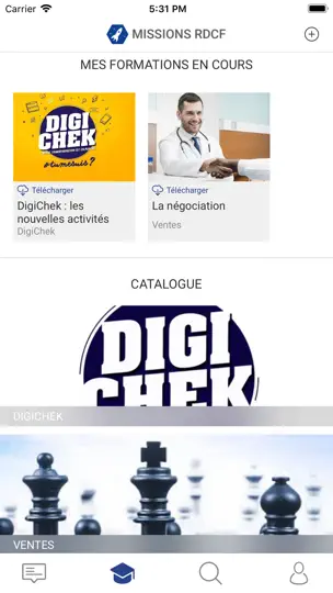 Capture d'écran de Missions RDCF sur iPhone 3