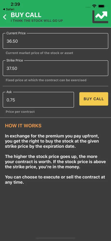 In The Money - Options