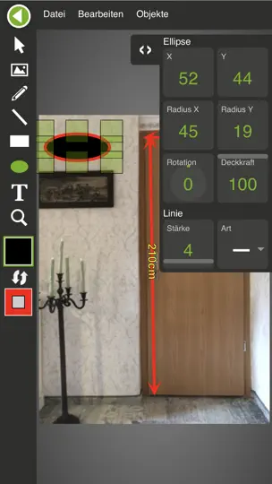Screenshot von Werkzeugkiste auf dem iPhone 7