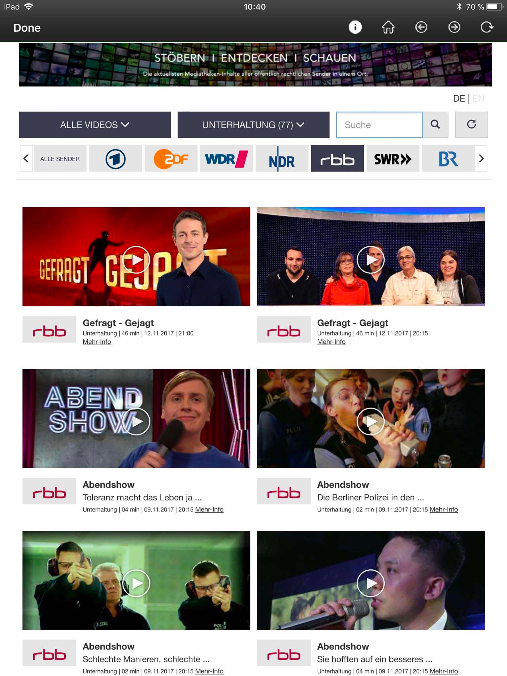 DTV Netstream screenshot 6