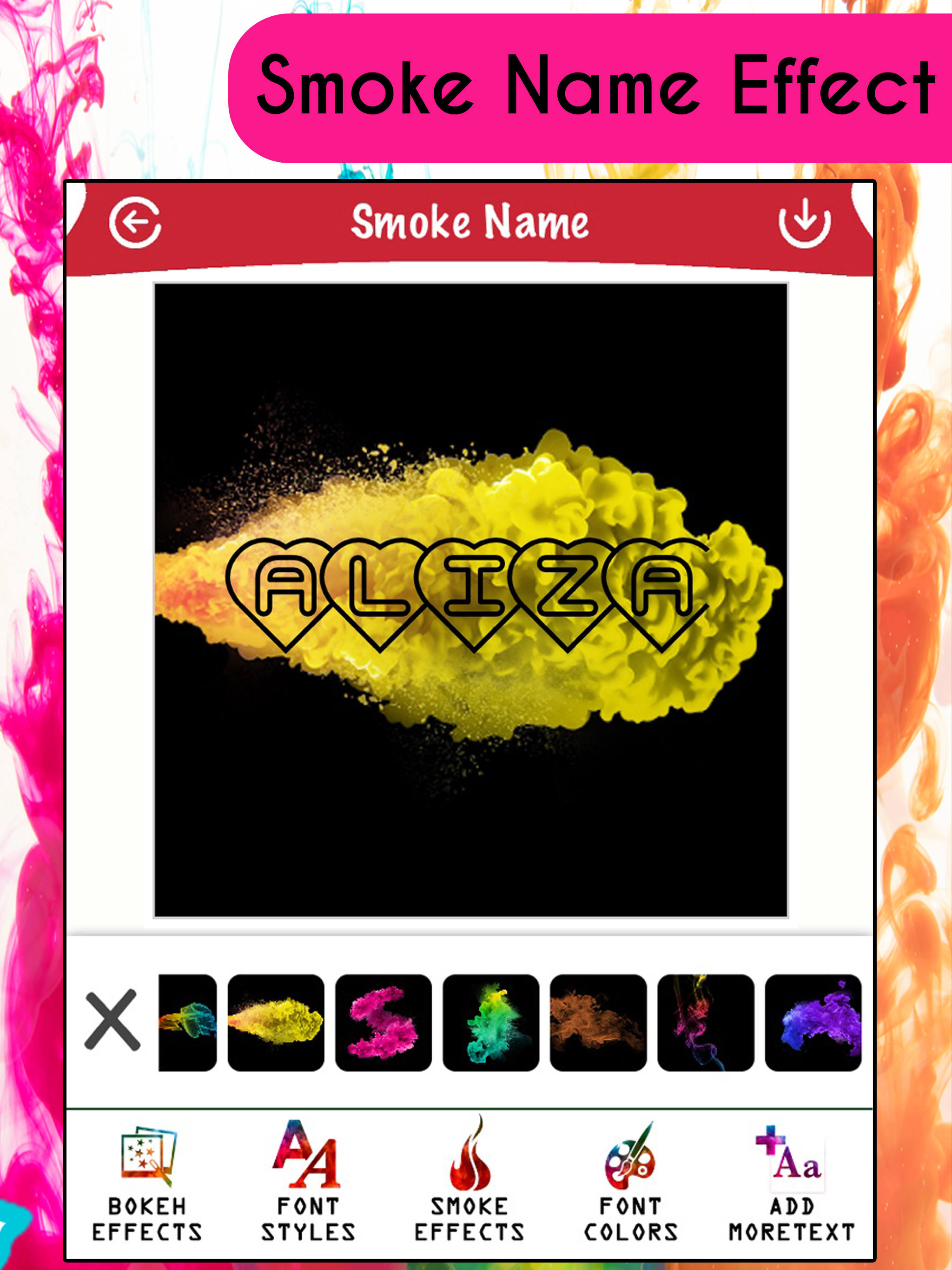 Smoke Name Effect