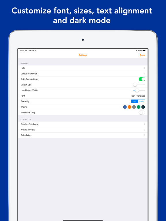 ReaderView iPad screenshot 4 - Productivity app