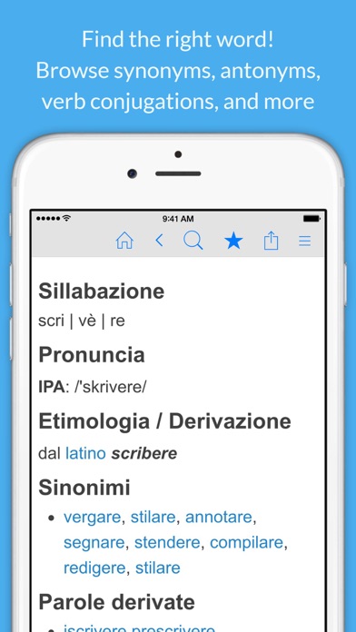 Italian Dictionary & Thesaurus Screenshot