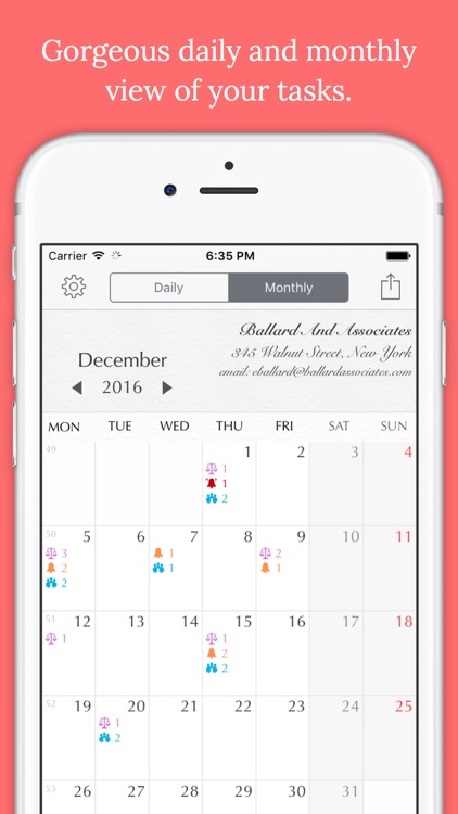 Lawyer's Planner for iPhone