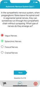 Nervous System Quizzes screenshot #3 for iPhone