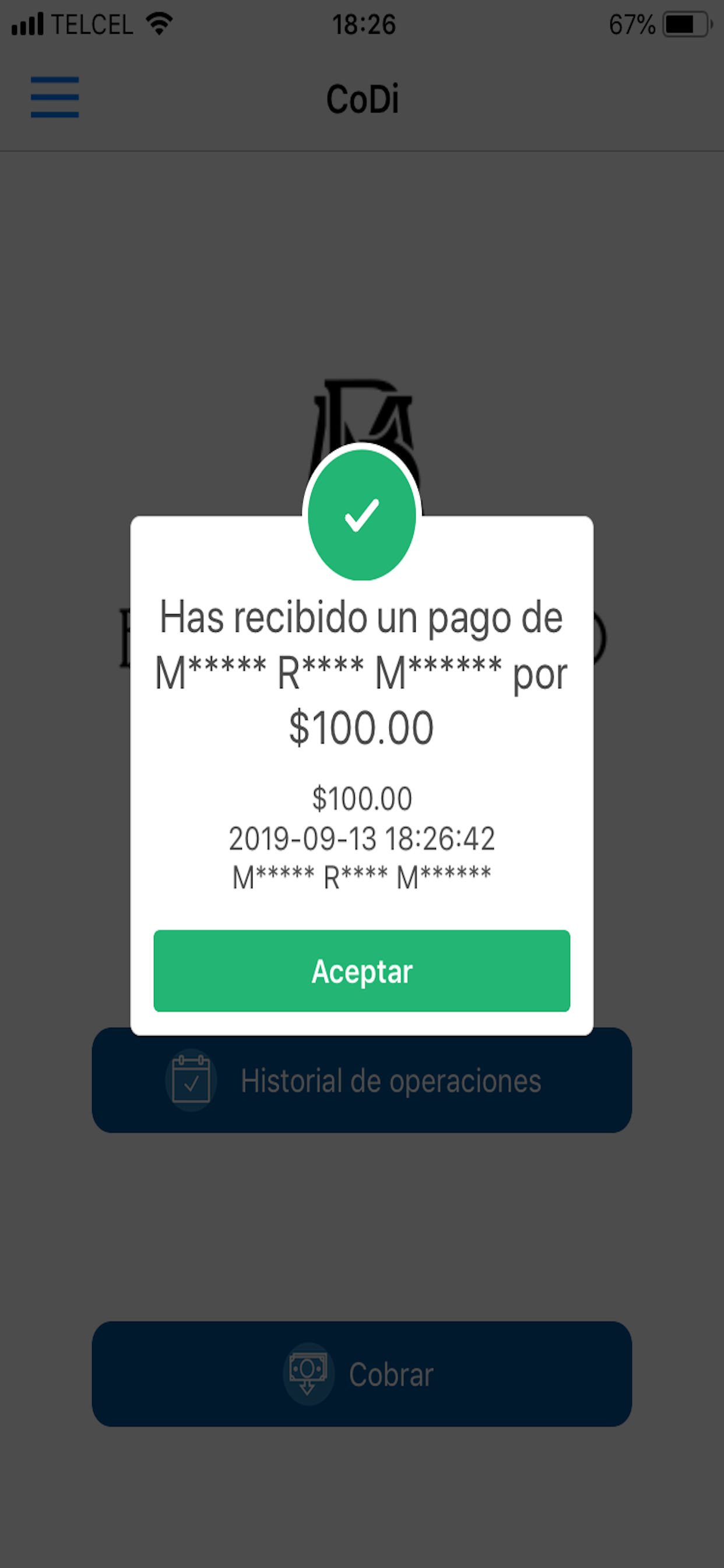 CoDi Banxico -solo para cobrar