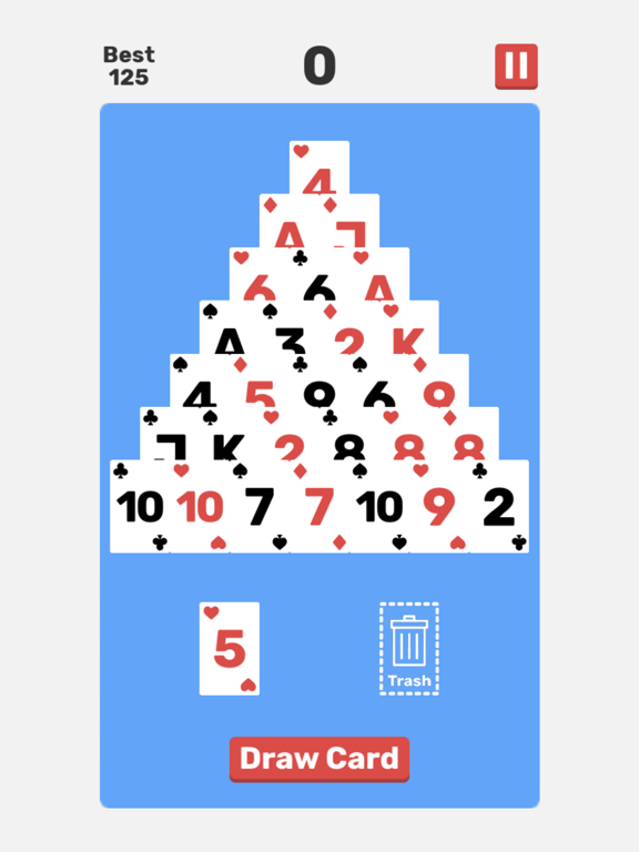 Screenshot #1 for Endless Pyramid Solitaire