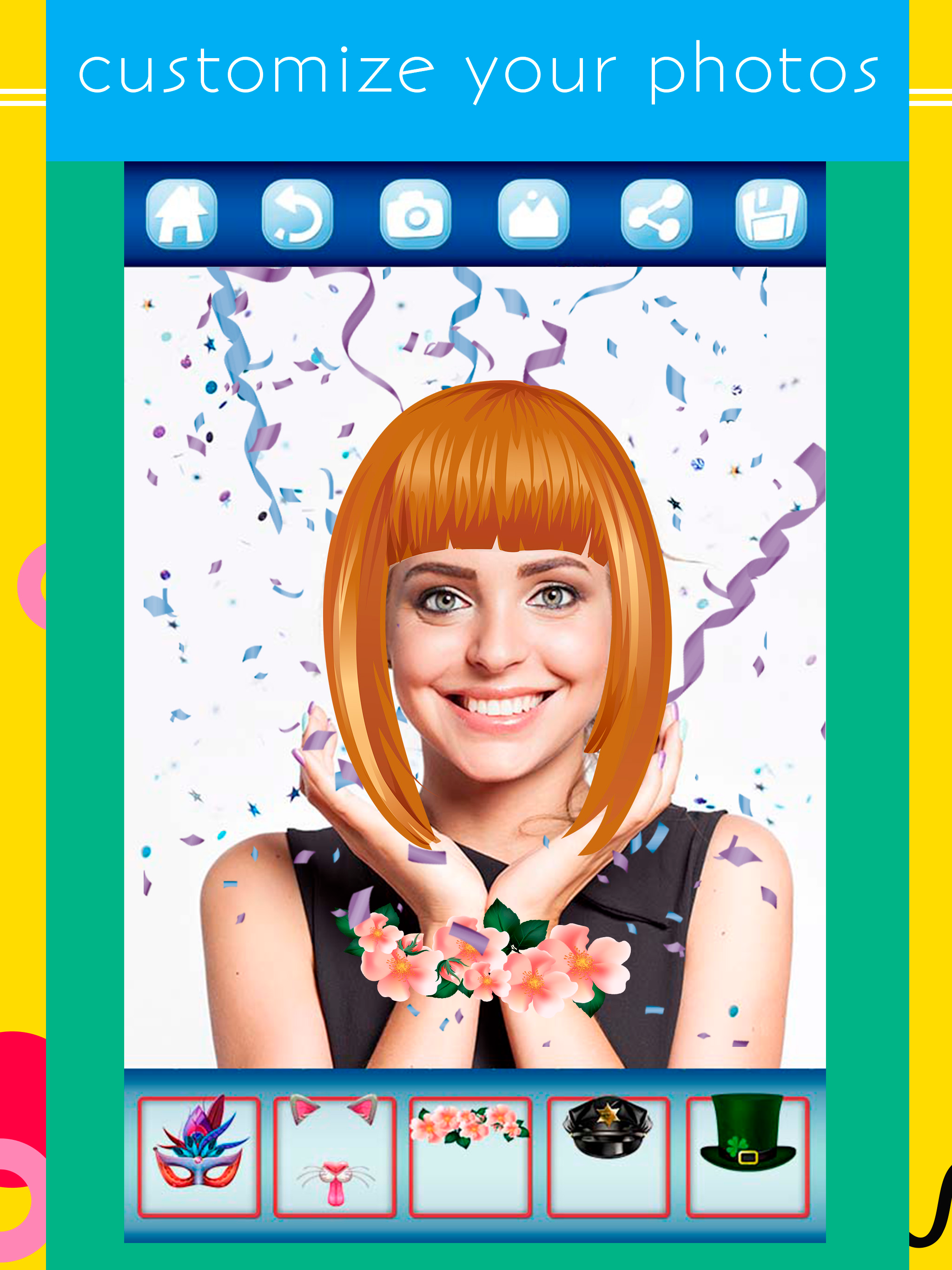 Carnival face stickers