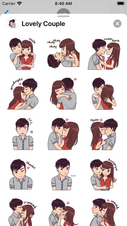 Romantic Love Story Stickers