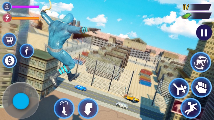 Flying Rope Hero Man Fight