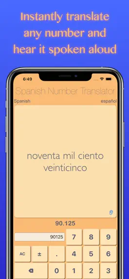 Game screenshot Spanish Numbers Translator apk