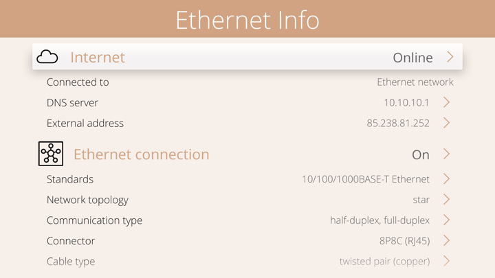 Screenshot #1 pour Ethernet Info