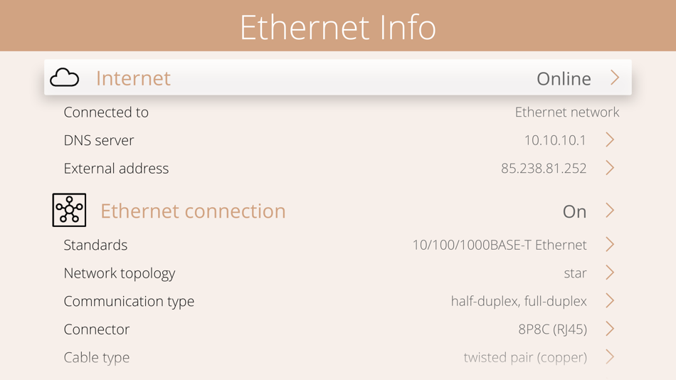 Ethernet Info - 1.7 - (iOS)