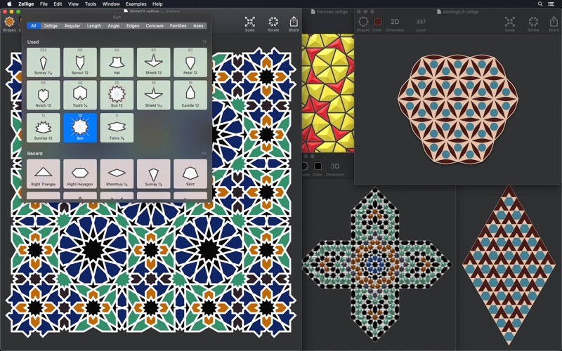 Zellige Polygon Mosaic Design screenshot
