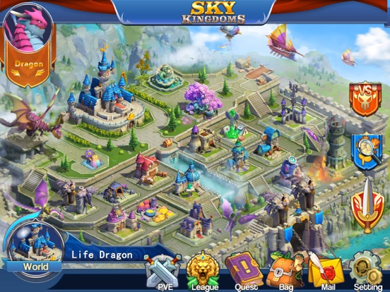 Sky Kingdoms: Dragon War iPad app afbeelding 1