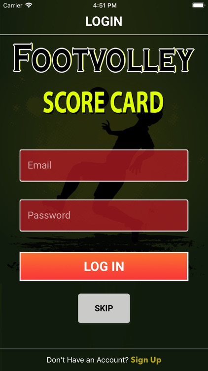 Footvolley Score Card