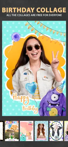 Game screenshot Birthday Pic Collage Editor apk