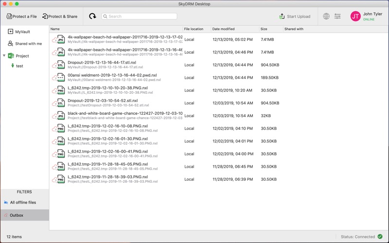 SkyDRM screenshot - Productivity app preview