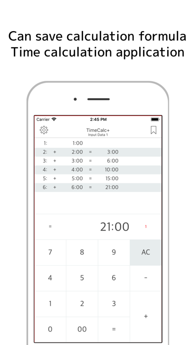 TimeCalc+ Save and Load Screenshot