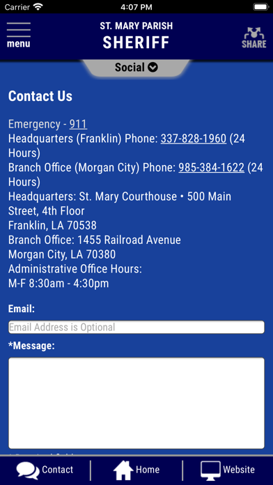 St. Mary Parish LA Sheriff Screenshot