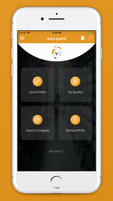 VistaQuote for Aircraft Parts Screenshot