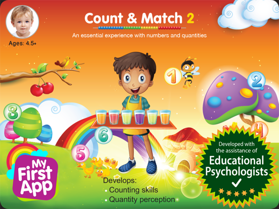 Count & Match 2 Preschool game app screenshot