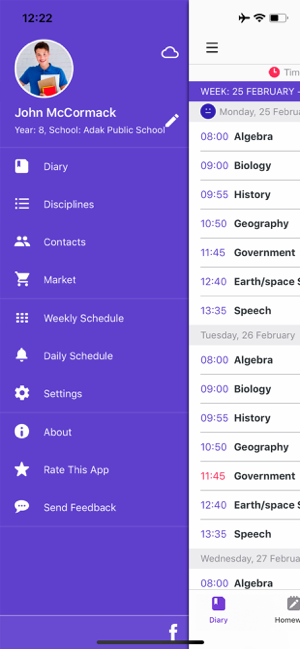 ‎iSchool - School diary Screenshot