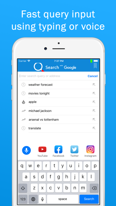 Screenshot #2 pour Smart Search et navigateur Web
