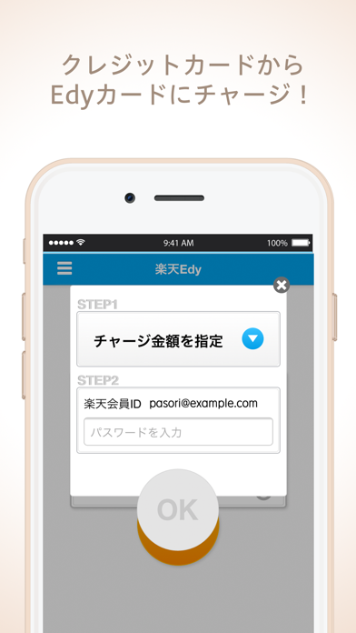 パソリ対応 楽天Edyアプリ screenshot1