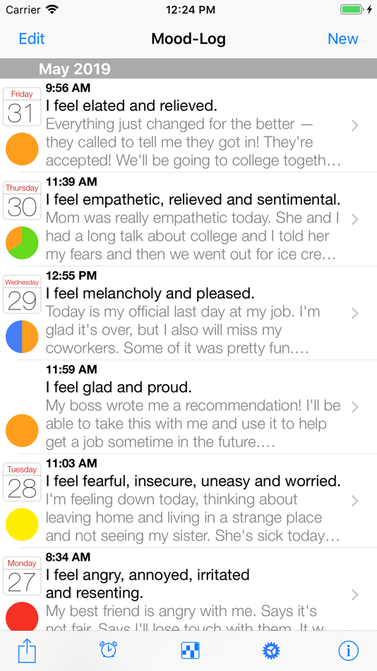 #1. Mood-Log (iOS) By: Barry Langdon-Lassagne