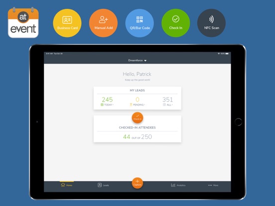 atEvent iPad screenshot 1 - Business app