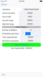 bidding jobs iphone screenshot 2