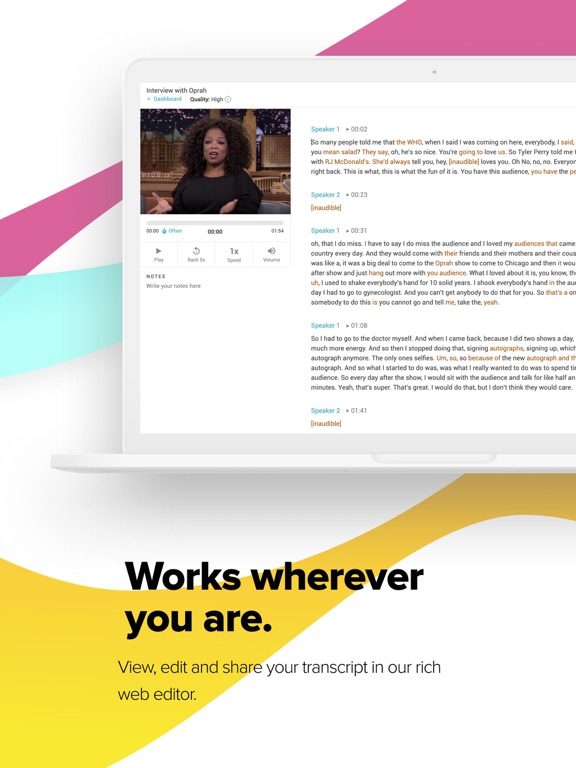 Temi - Recorder & Transcriber iPad screenshot