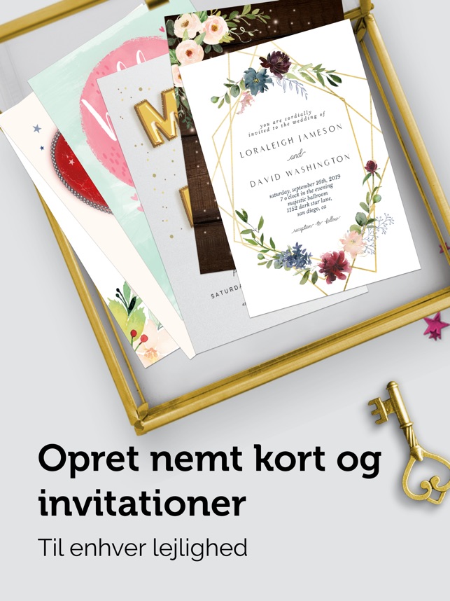 Invitations- og kortdesign i App Store