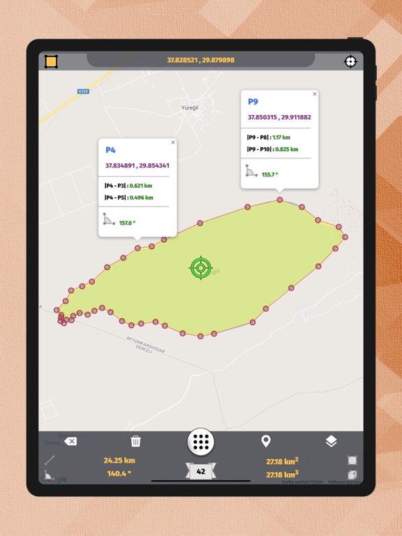 Screenshot #5 pour GPS Alan Ölçümü
