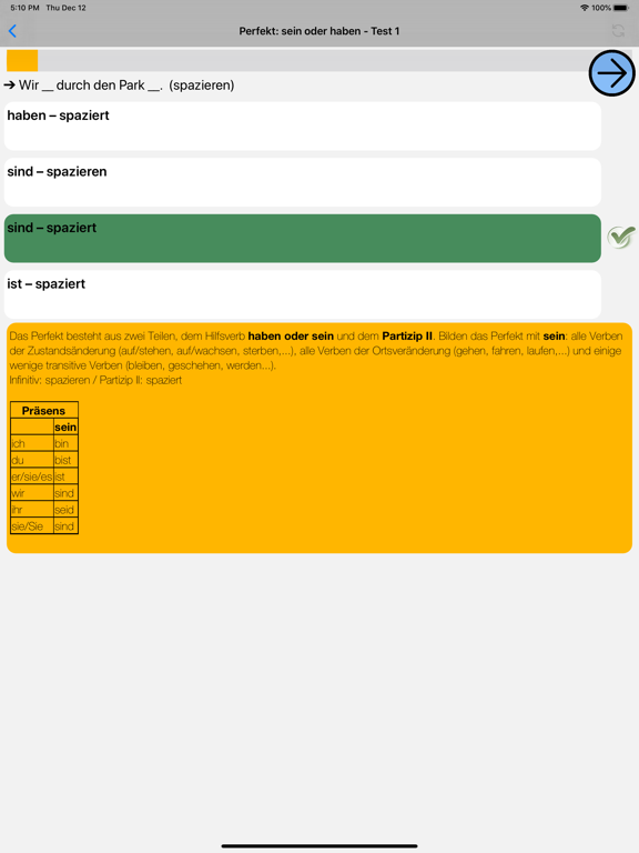 Screenshot #6 pour Deutsch Grammatik Test