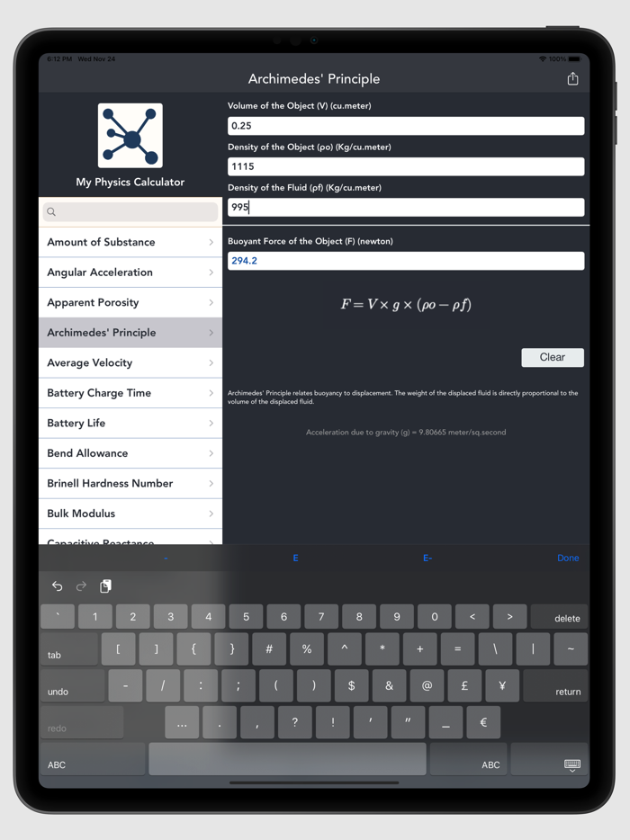 My Physics Calculator