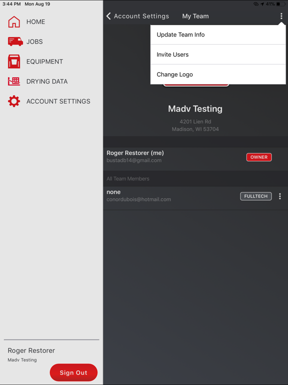 DryLINK iPad screenshot 8 - Utilities app