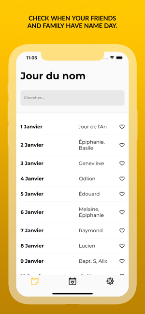 Namio - Name Day Calendar