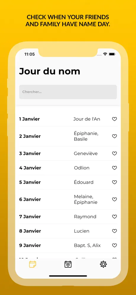 Namio - Name Day Calendar