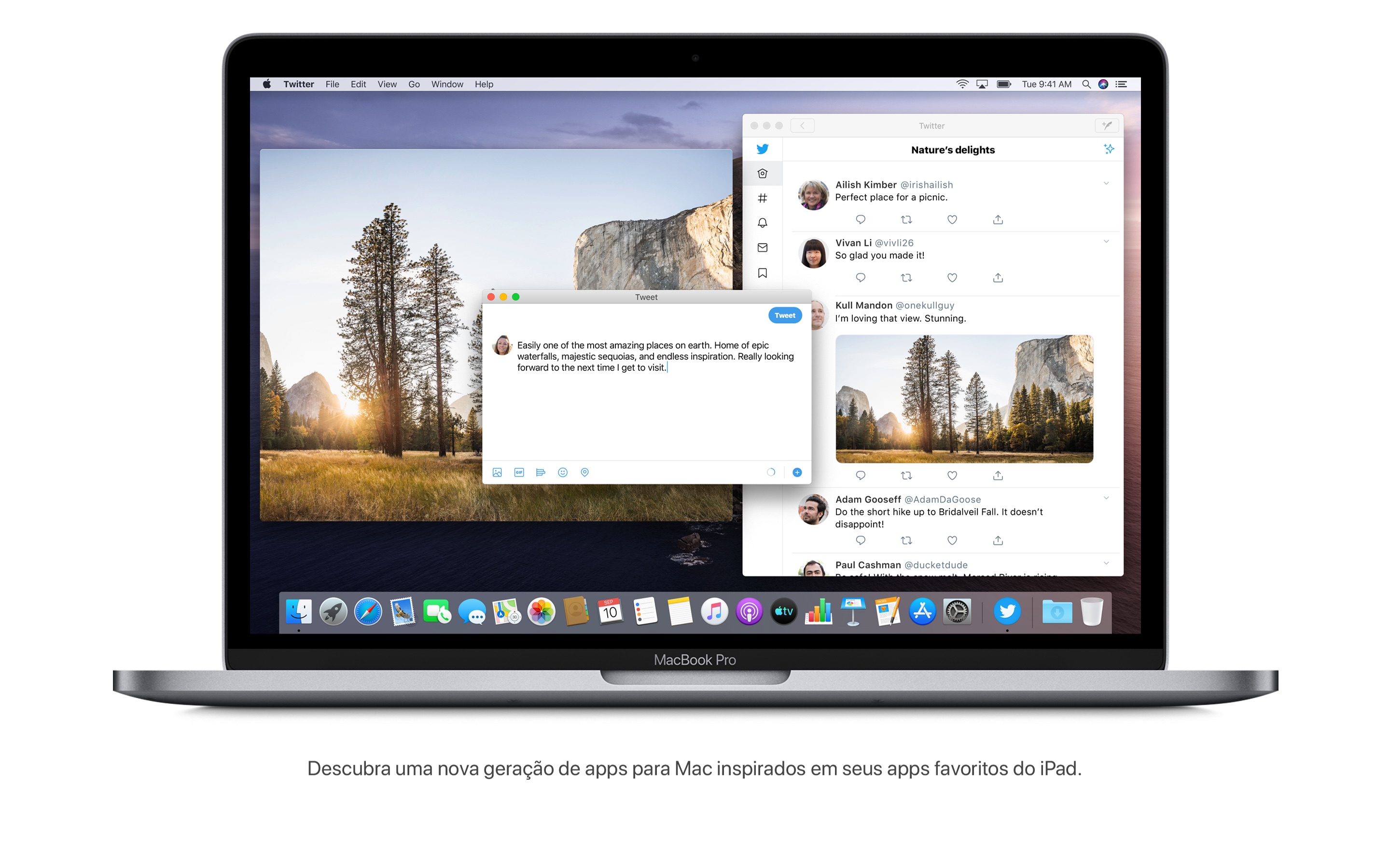 Screenshot do app macOS Catalina