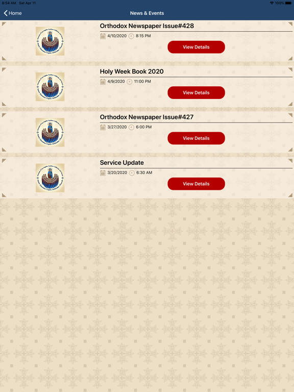St Demiana Church San Diego iPad screenshot 3 - Social Networking app