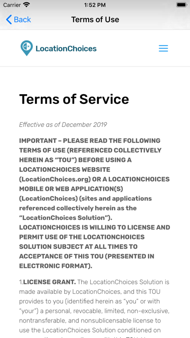 LocationChoices screenshot