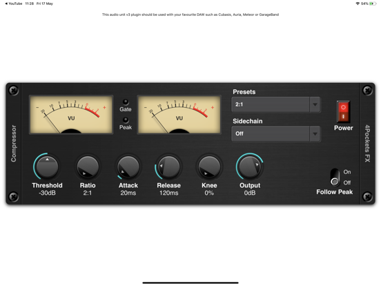 Screenshot #4 pour Audio Compressor AUv3 Plugin