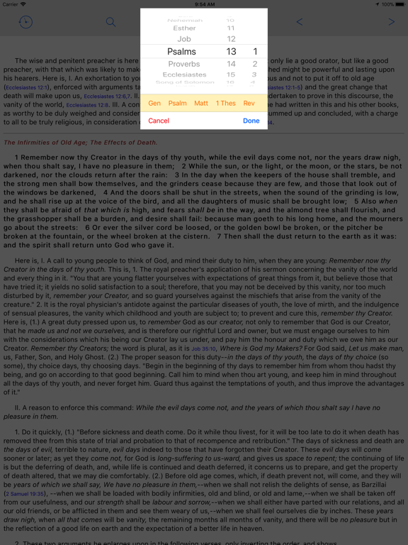 Matthew Henry Commentary iPad screenshot 5 - Reference app