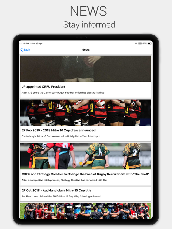 Screenshot #4 pour Canterbury Rugby Union