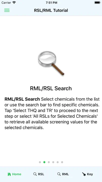 EPA RSL/RML iPhone Screenshot 2